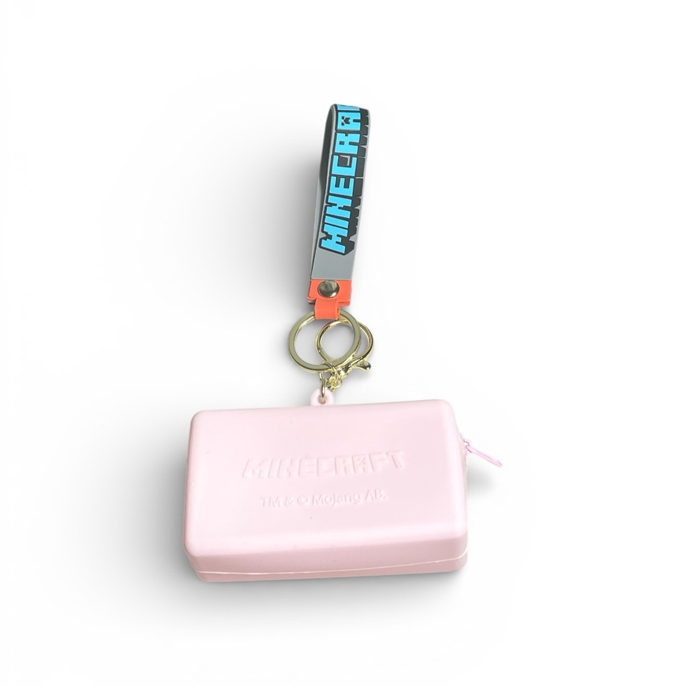 Minecraft Pink Keychain Coinbag - Picture 3 of 3